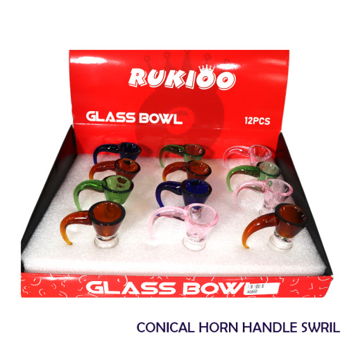 RUKIOO GLASS BOWL 12CT/DISPLAY